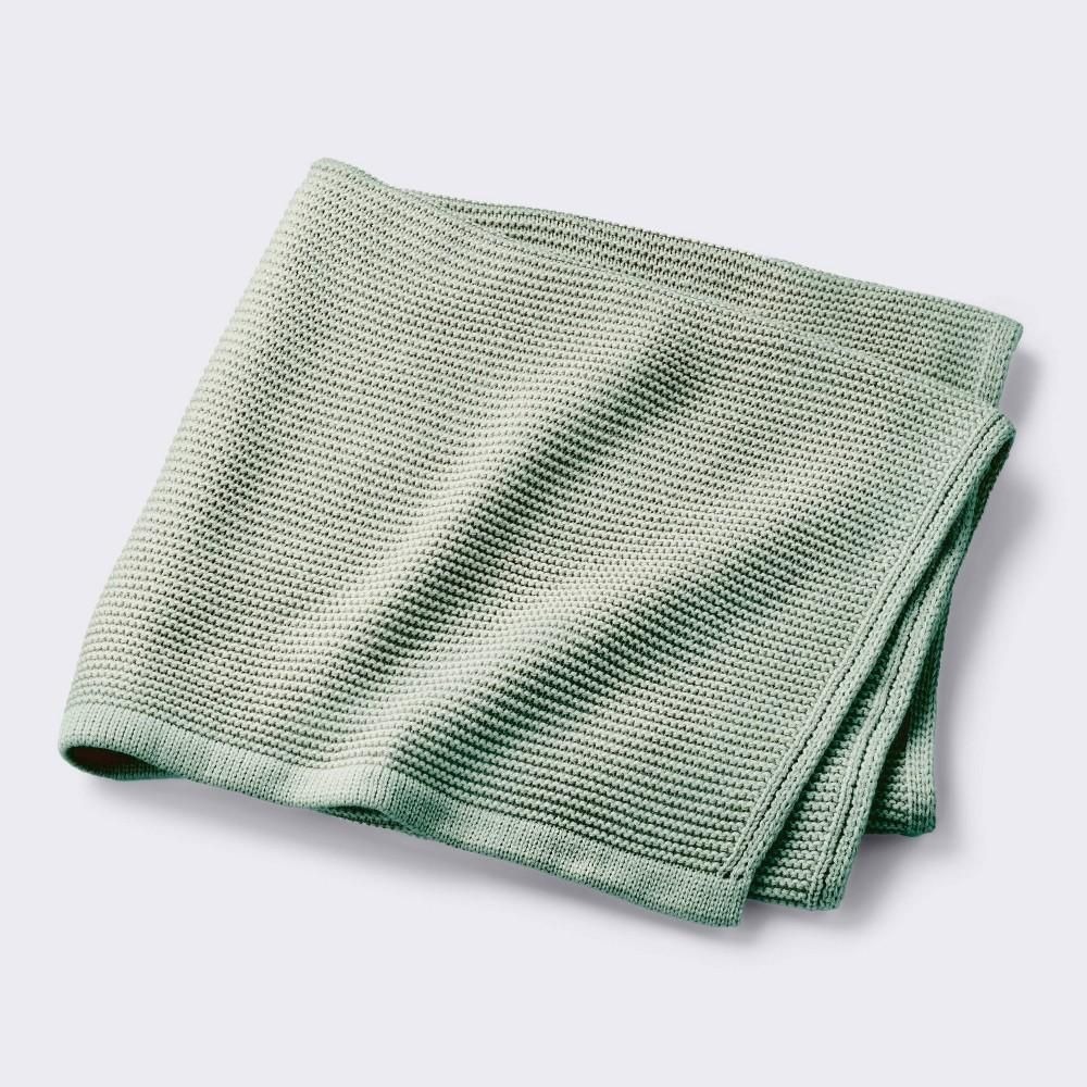 Cloud Island Knit Baby Blanket Green Sage Solid Lightweight Soft Nursery Bedding